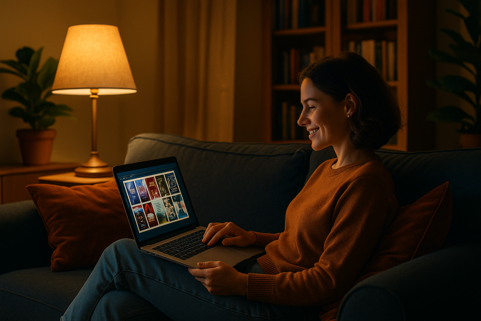 Person som streamar film via Cineasterna